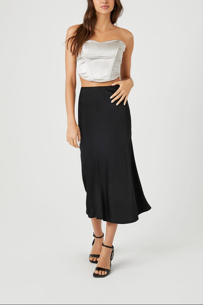  Forever 21 Metallic Cropped Tube Top - pistachio - Bonton