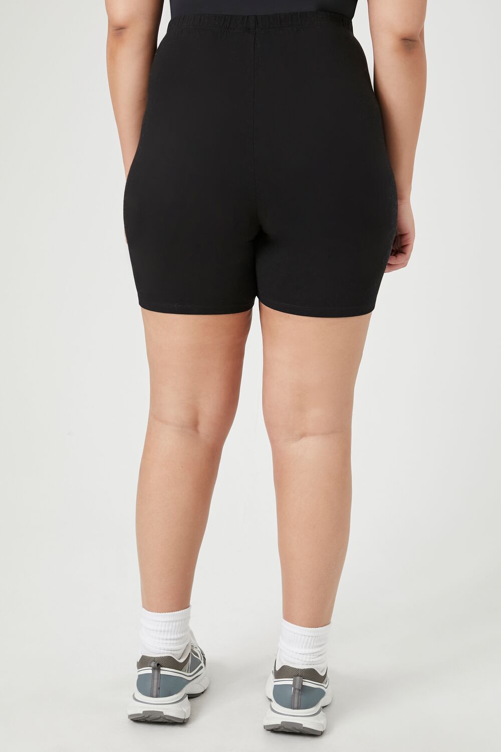  Forever 21 Plus Size Cotton Biker Shorts - black - Bonton