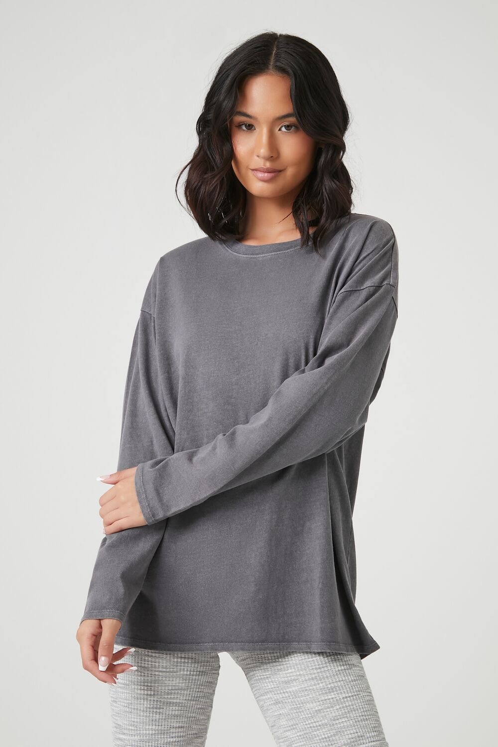 Forever 21 Oversized Drop-Sleeve Top - beige - Bonton