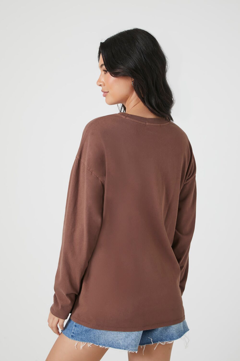  Forever 21 Oversized Drop-Sleeve Top - beige - Bonton