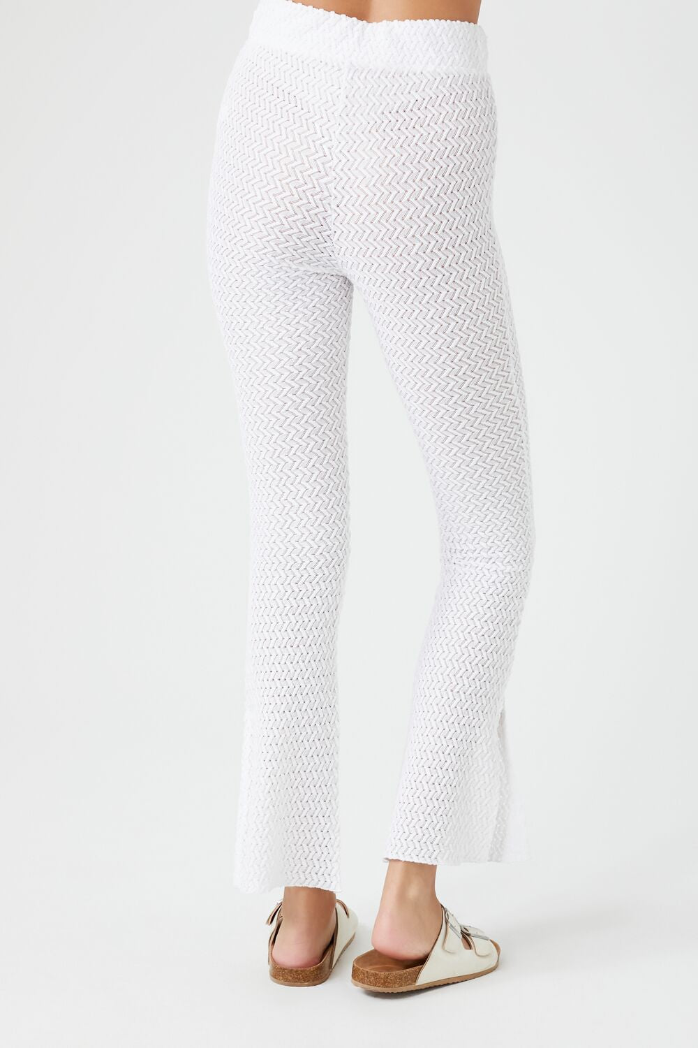  Forever 21 Crochet Flare Pants - black - Bonton