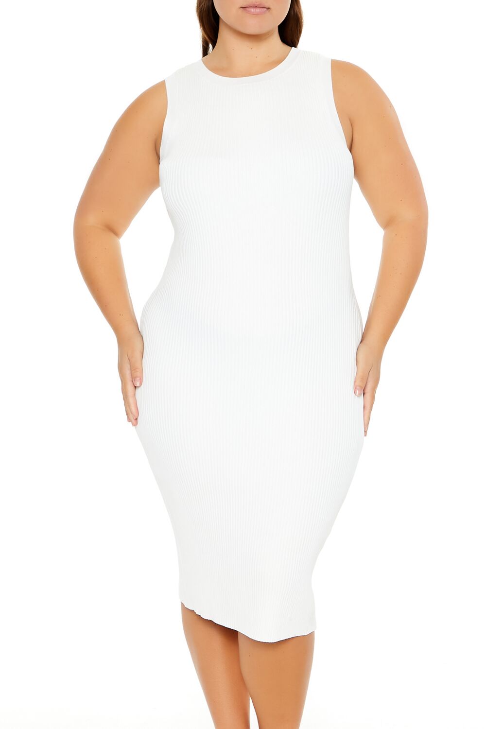  Forever 21 Plus Size Bodycon Midi Sweater Dress - egret-swatch - Bonton