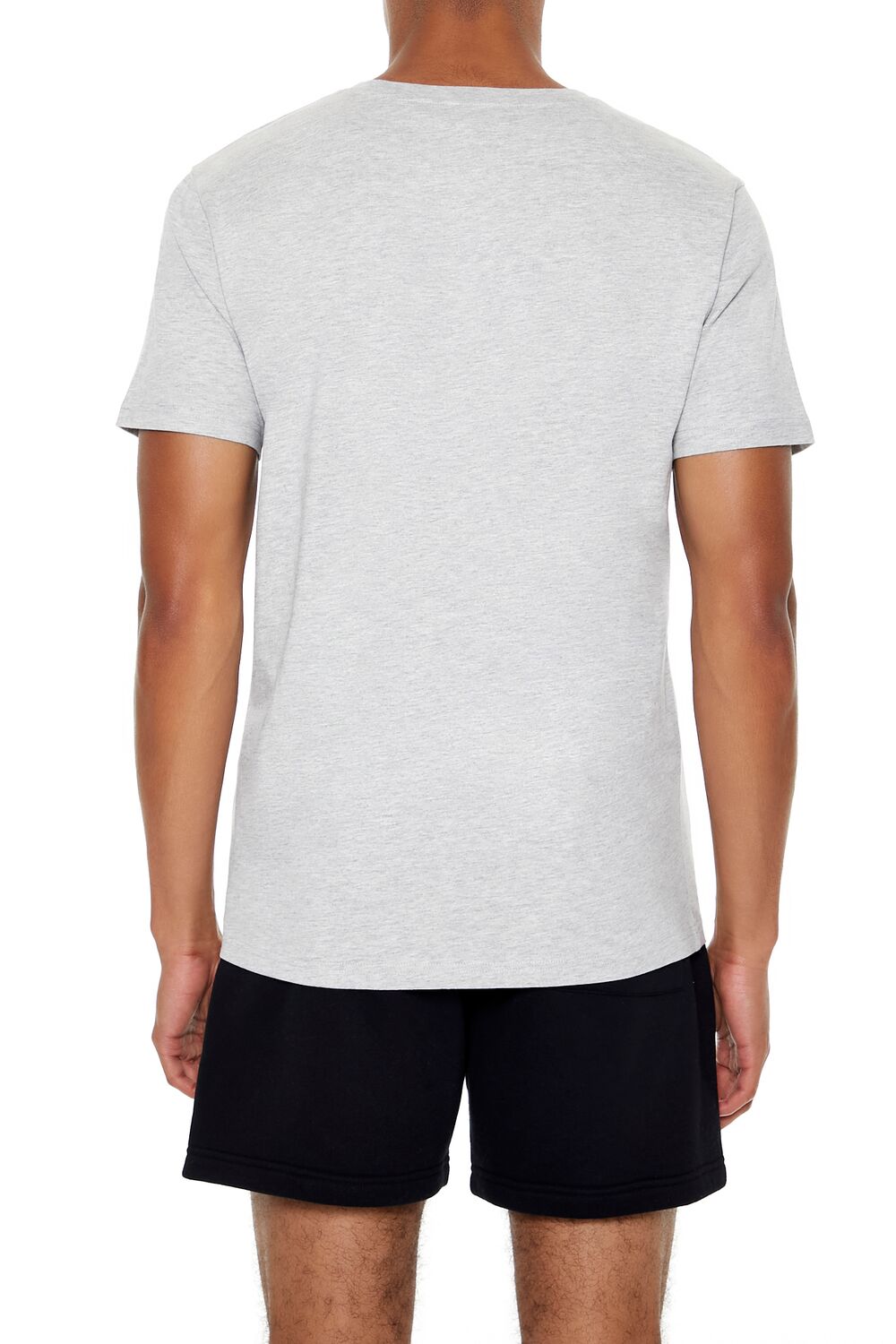  Forever 21 Cotton-Blend Crew Tee - heather grey - Bonton