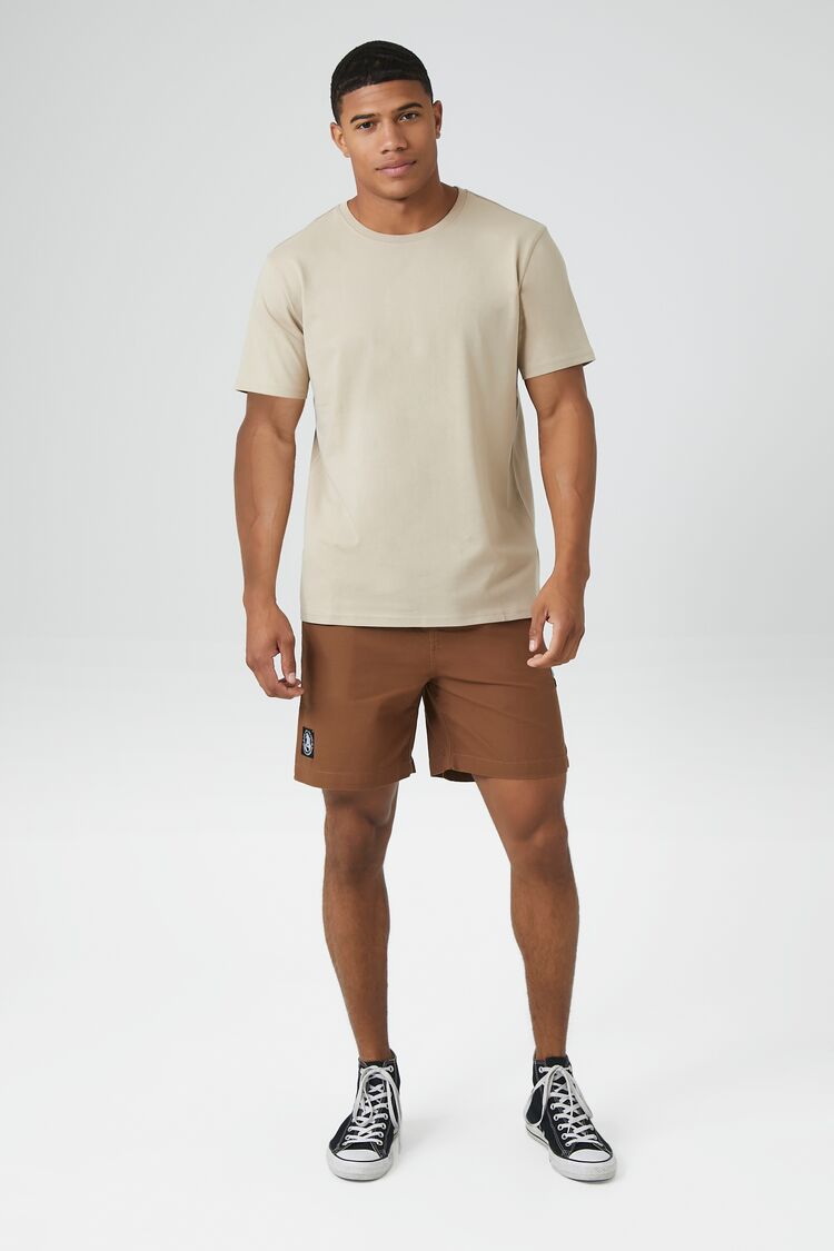  Forever 21 Basic Cotton Crew Tee - taupe - Bonton