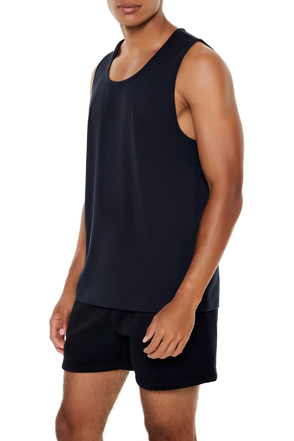  Forever 21 Cotton Tank Top - black - Bonton