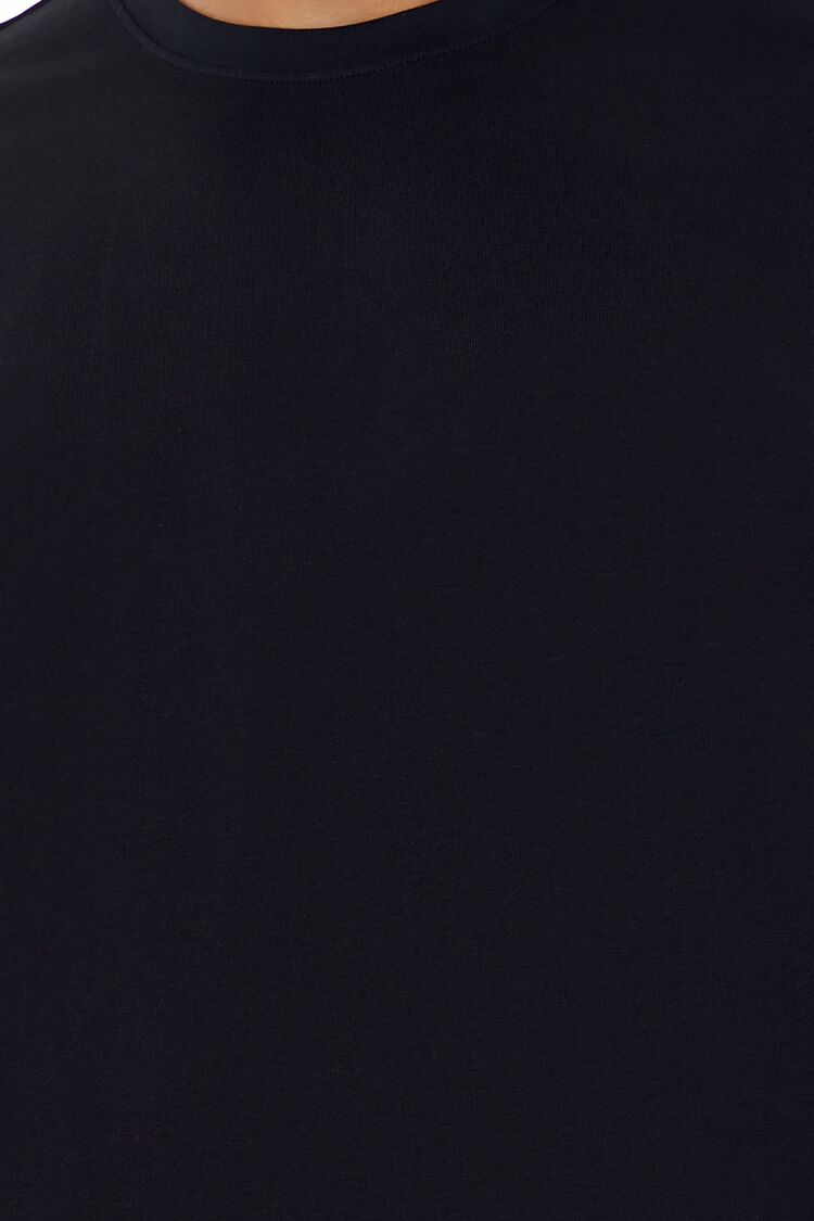  Forever 21 Oversized Cotton Crew Tee - black - Bonton
