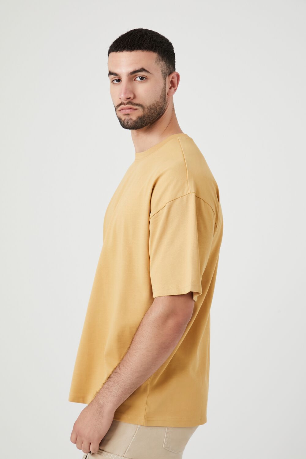  Forever 21 Oversized Cotton Crew Tee - black - Bonton