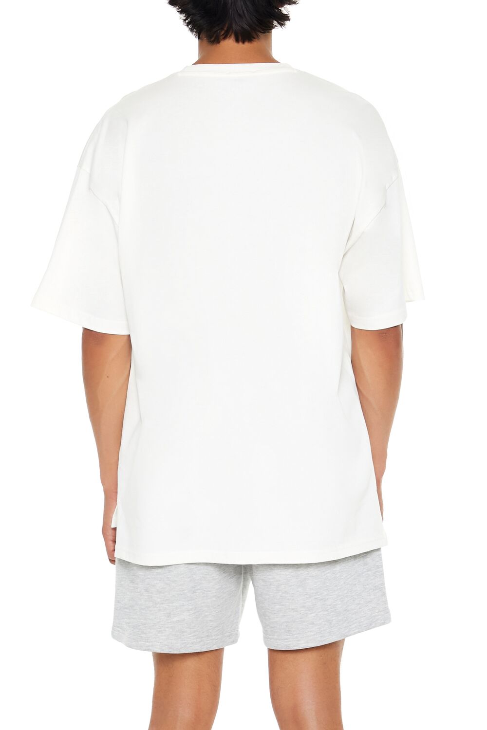  Forever 21 Cotton Crew High-Low Hem Tee - black - Bonton