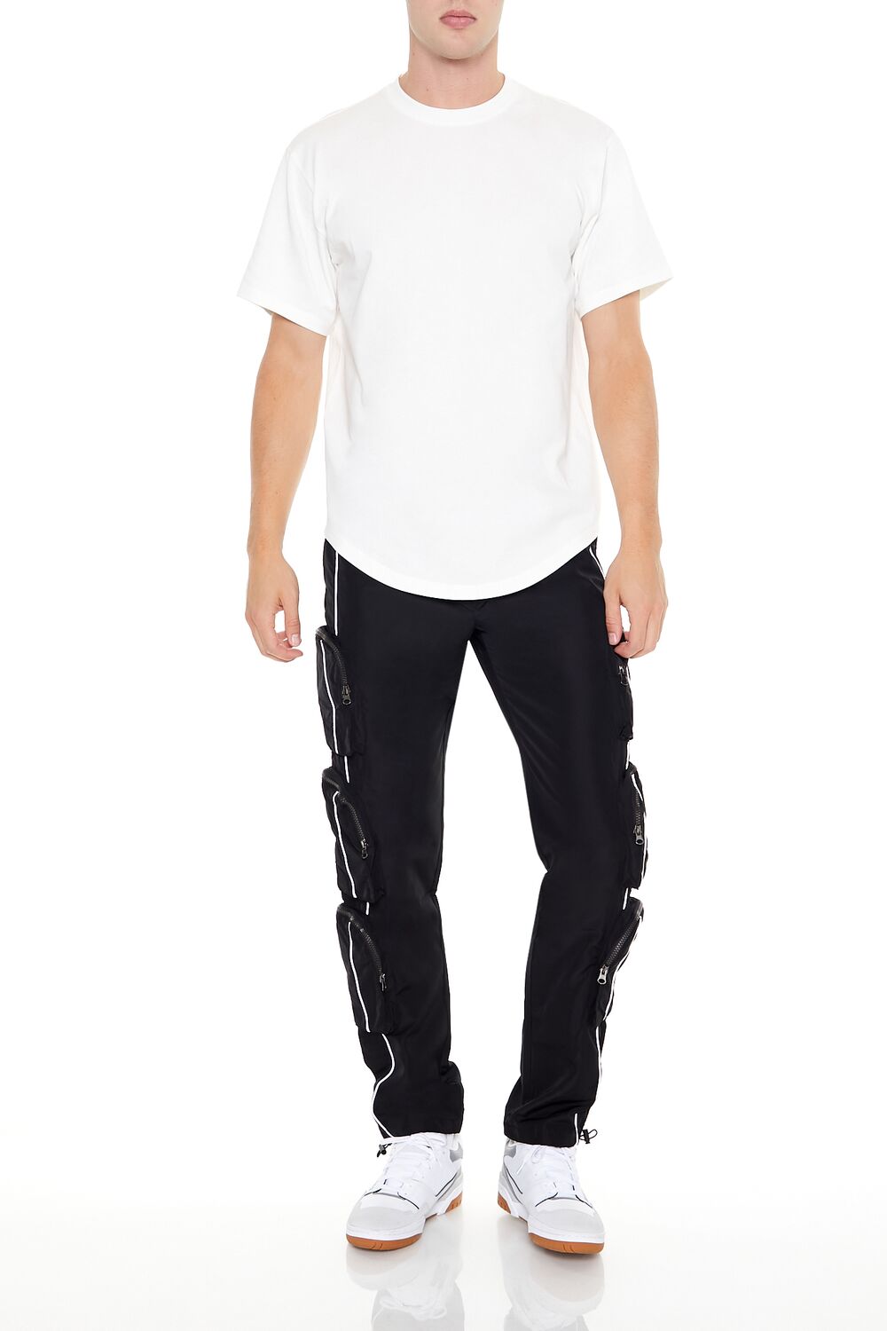  Forever 21 Scoop Cotton Crew Tee - black - Bonton