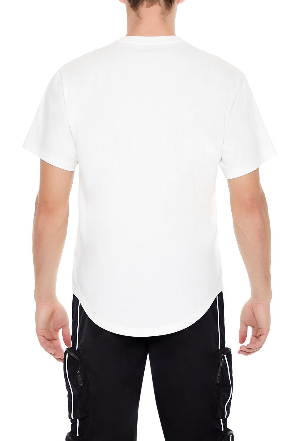  Forever 21 Scoop Cotton Crew Tee - black - Bonton