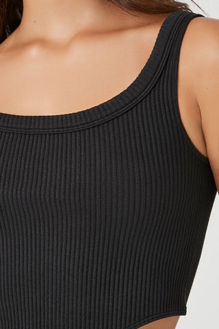 Seamless Curve-Hem Cropped Tank Top
