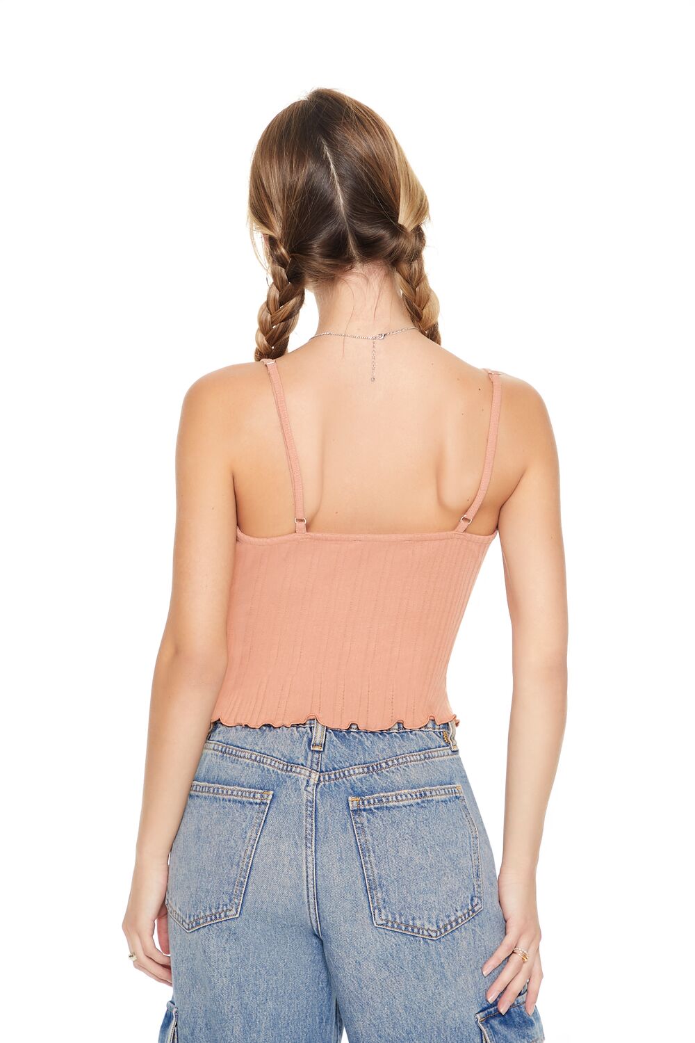  Forever 21 Lace-Trim V-Neck Cami - copper - Bonton