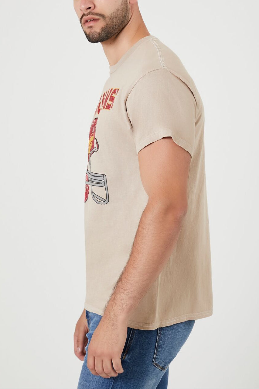  Forever 21 Trojans Graphic Tee - taupe multi - Bonton