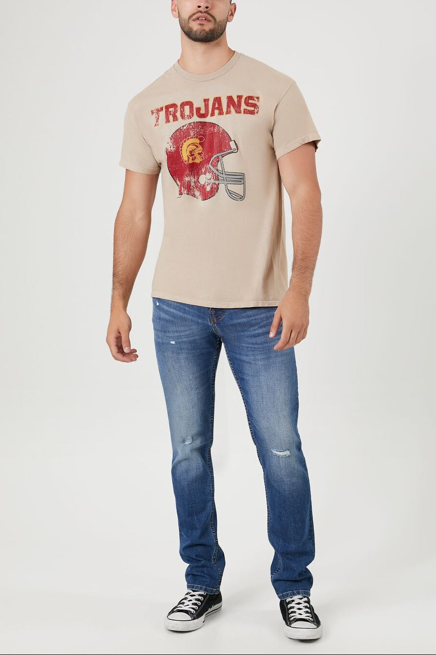  Forever 21 Trojans Graphic Tee - taupe multi - Bonton