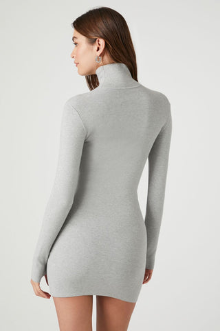 Turtleneck Mini Sweater Dress