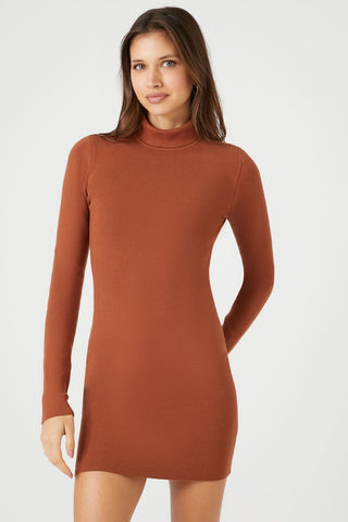 Turtleneck Mini Sweater Dress