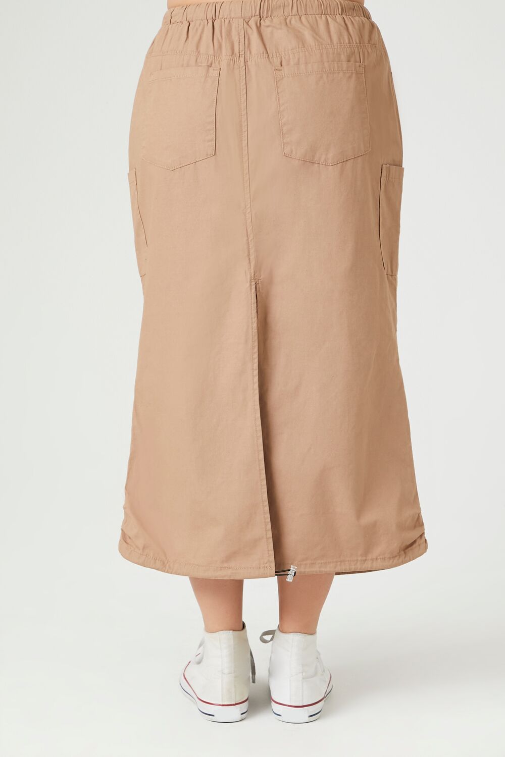  Forever 21 Cargo Midi Skirt - black - Bonton