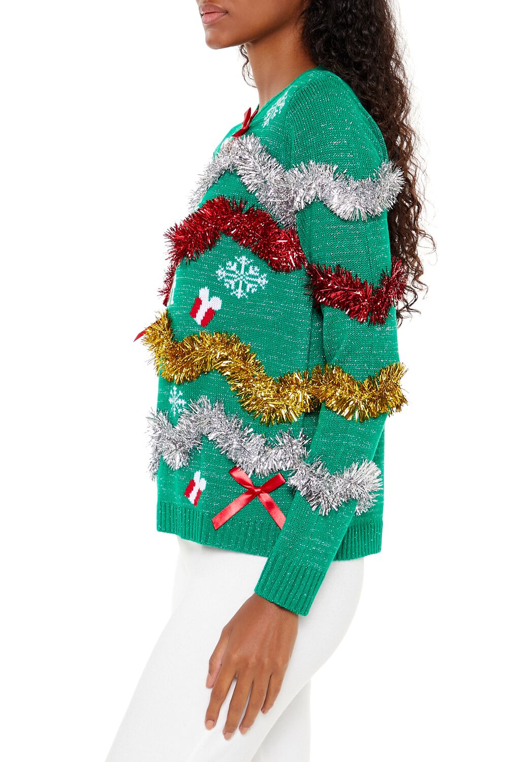  Forever 21 Get Lit Christmas Sweater - green multi - Bonton