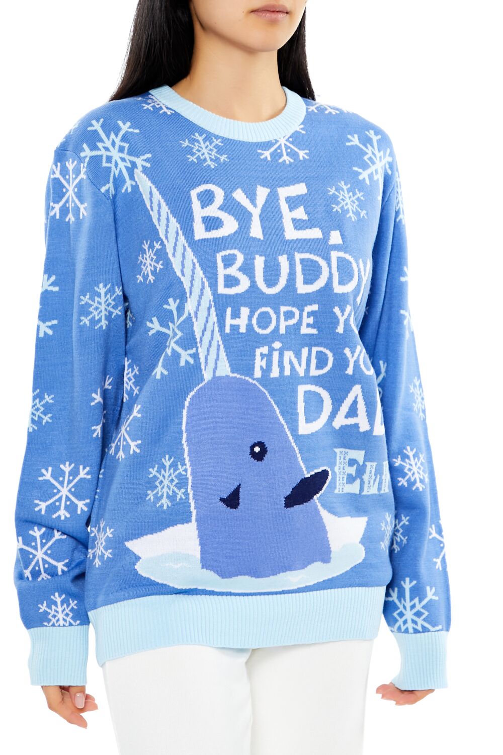  Forever 21 Mr Narwhal Christmas Sweater - blue multi - Bonton