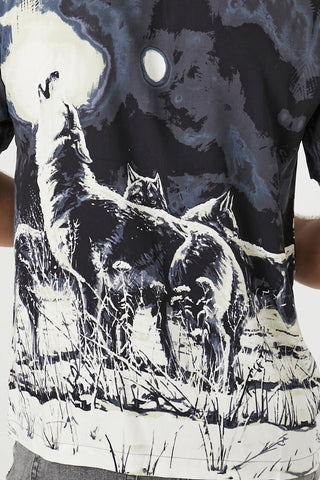 Twill Howling Wolf Graphic Shirt