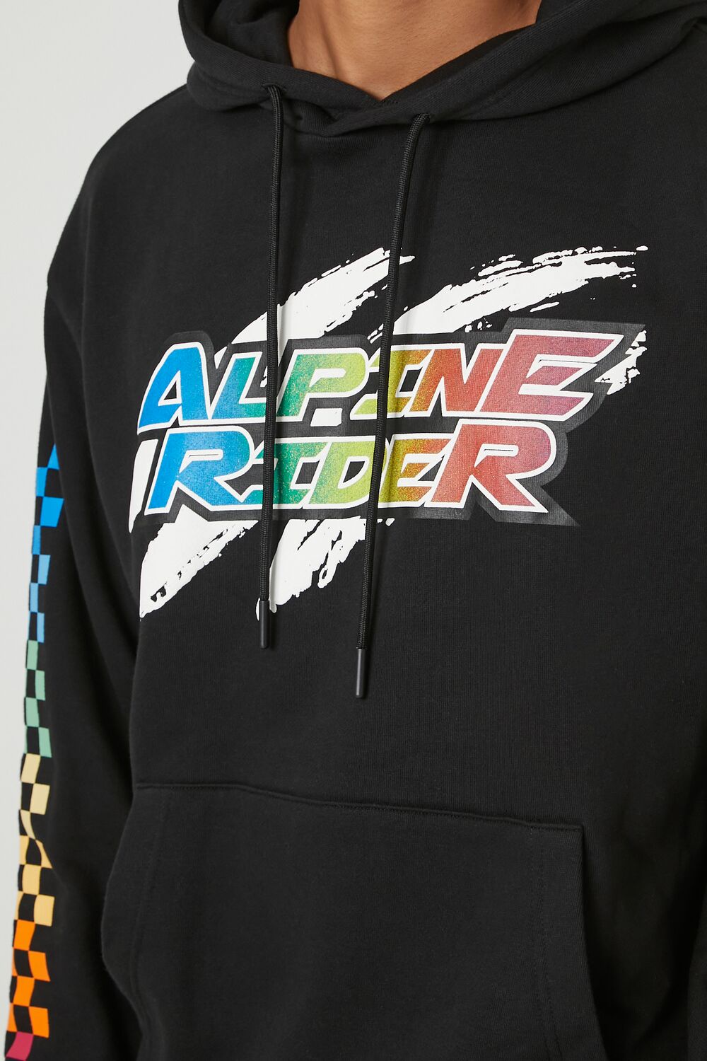  Forever 21 Alpine Rider Graphic Hoodie - black multi - Bonton
