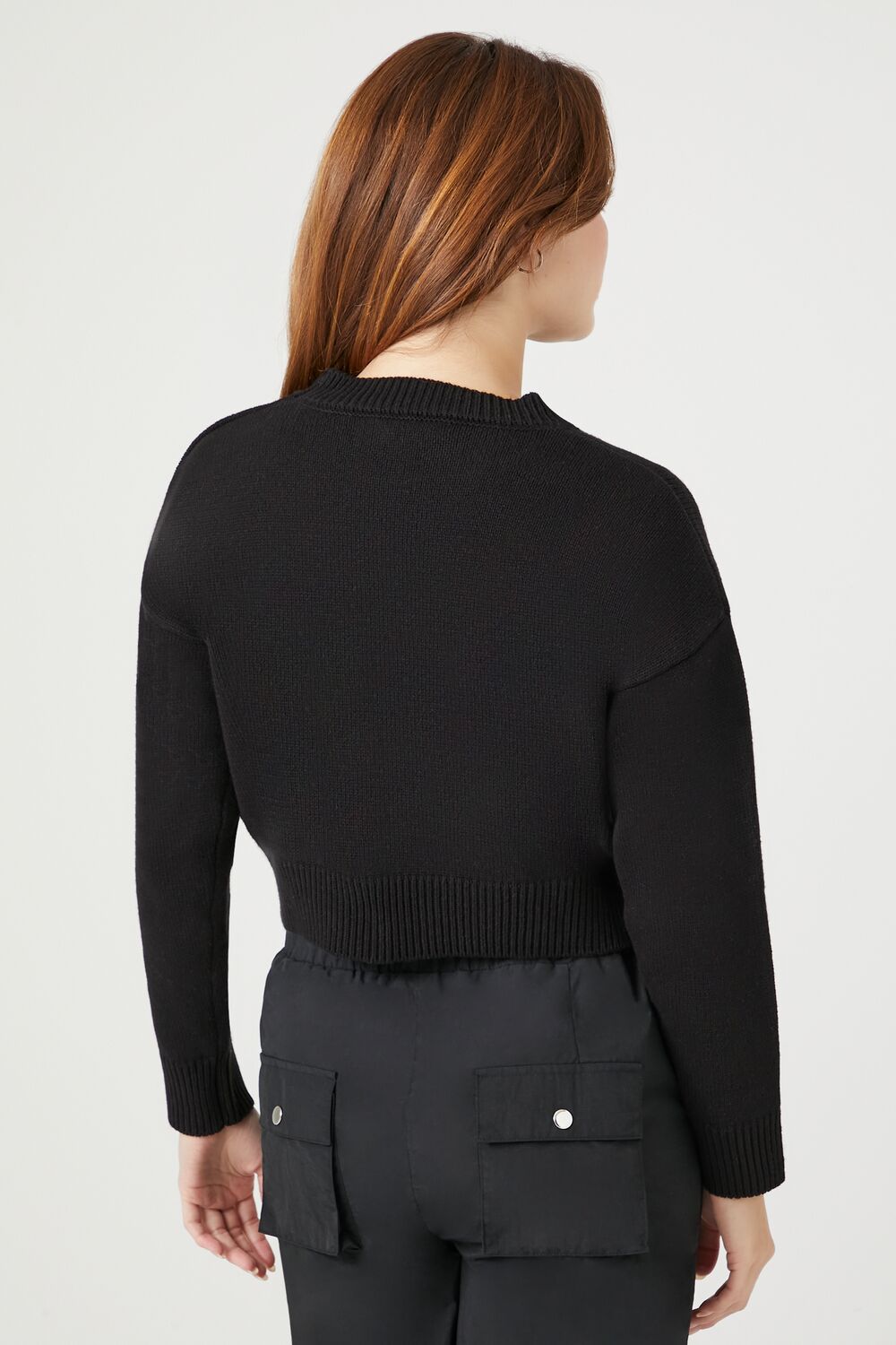  Forever 21 Scorpion Cropped Sweater - white multi - Bonton