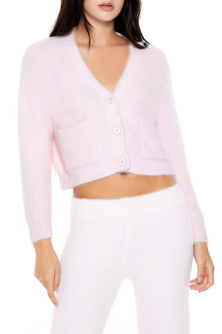 Fuzzy Cardigan Sweater