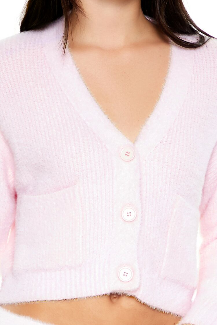  Forever 21 Fuzzy Cardigan Sweater - brown - Bonton