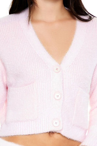 Fuzzy Cardigan Sweater