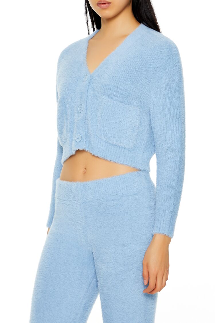  Forever 21 Fuzzy Cardigan Sweater - brown - Bonton