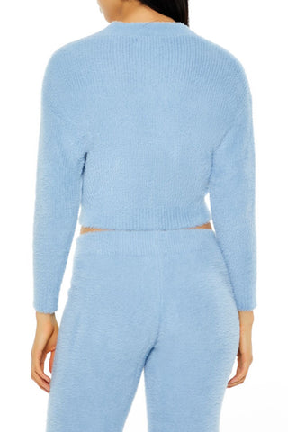 Fuzzy Cardigan Sweater