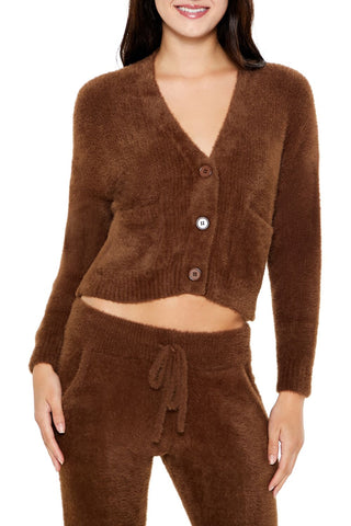 Fuzzy Cardigan Sweater