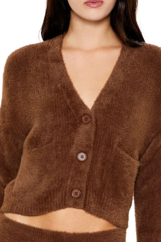 Fuzzy Cardigan Sweater