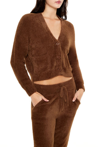 Fuzzy Cardigan Sweater