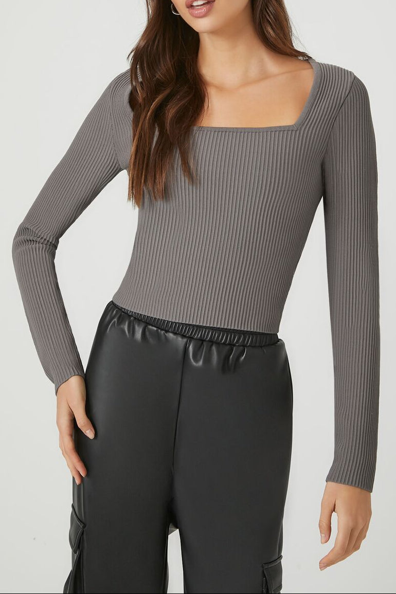  Forever 21 Ribbed Knit Sweater - white - Bonton