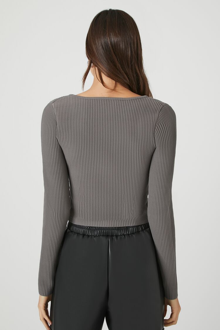  Forever 21 Ribbed Knit Sweater - white - Bonton