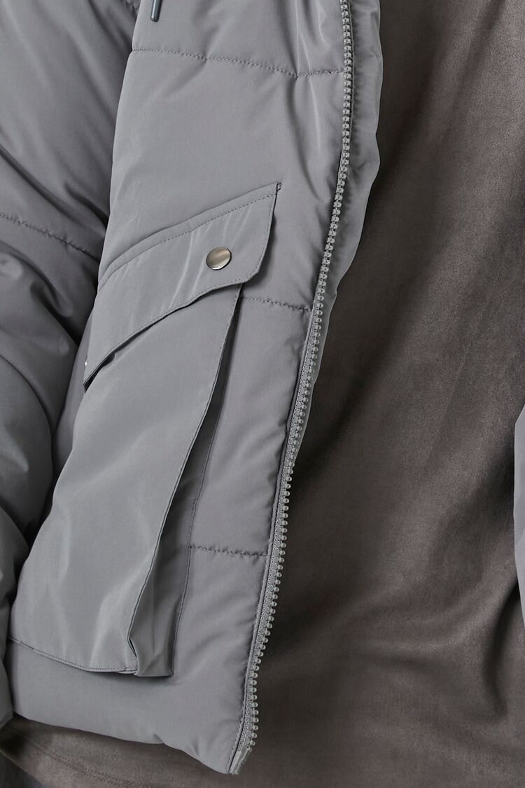  Forever 21 Hooded Puffer Jacket - grey - Bonton