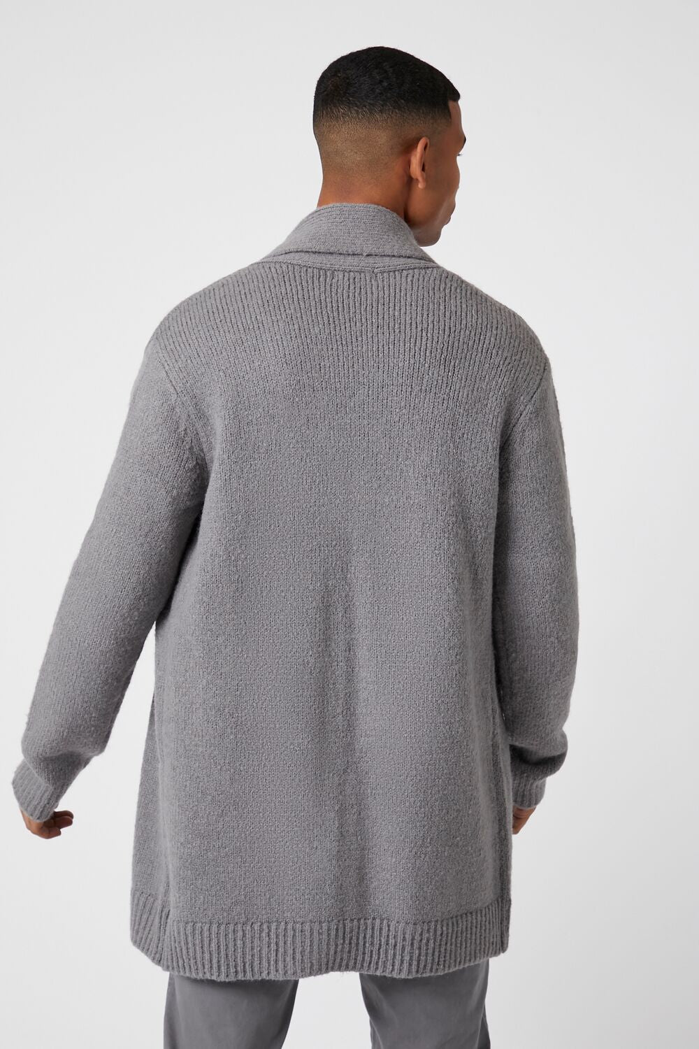  Forever 21 Open-Front Cardigan Sweater - grey - Bonton