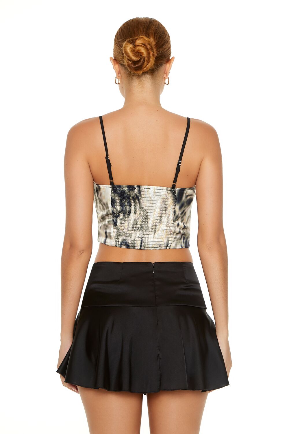  Forever 21 Abstract Print Combo Cropped Cami - vanilla multi - Bonton