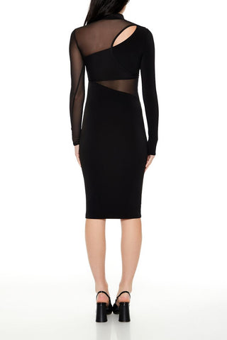 Mesh Combo Bodycon Dress