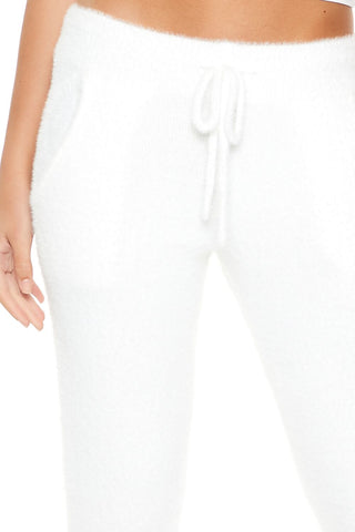 Fuzzy Sweater-Knit Joggers
