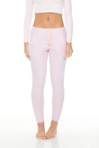 Fuzzy Sweater-Knit Joggers