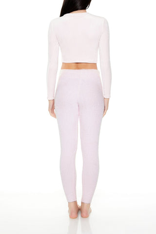 Fuzzy Sweater-Knit Joggers