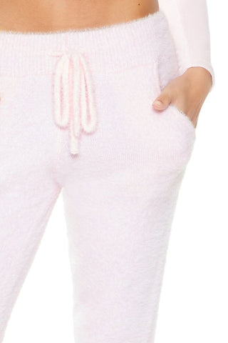 Fuzzy Sweater-Knit Joggers