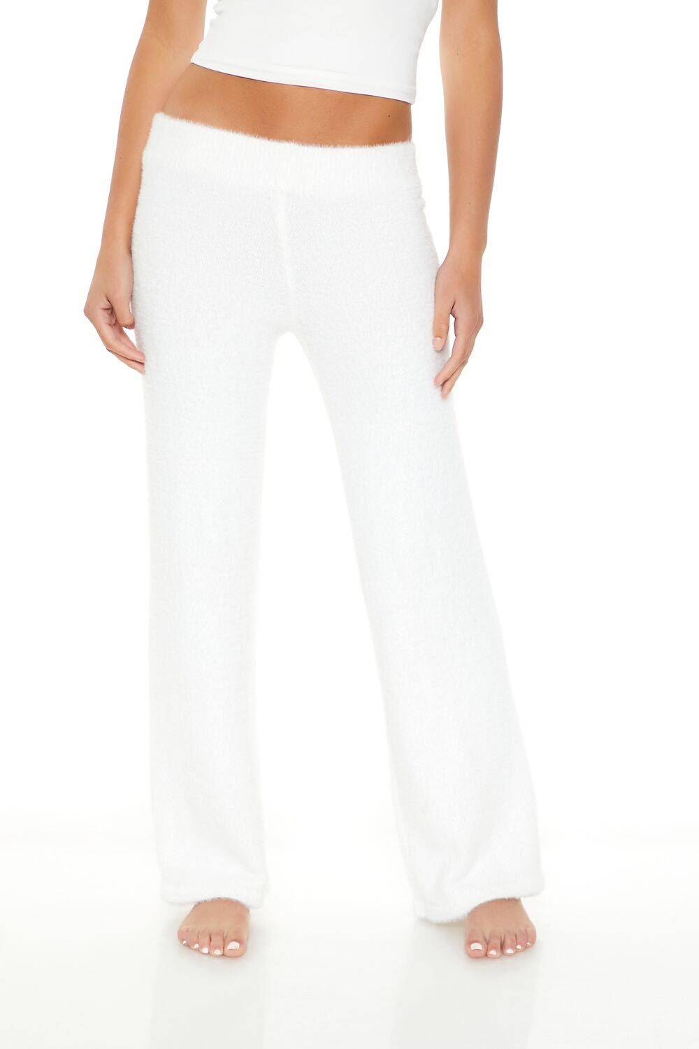  Forever 21 Sweater-Knit Flare Pants - stone-blue - Bonton