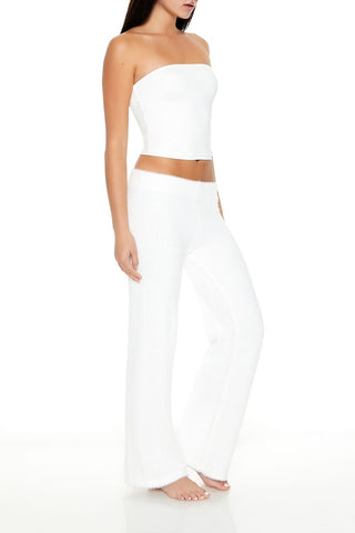 Sweater-Knit Flare Pants
