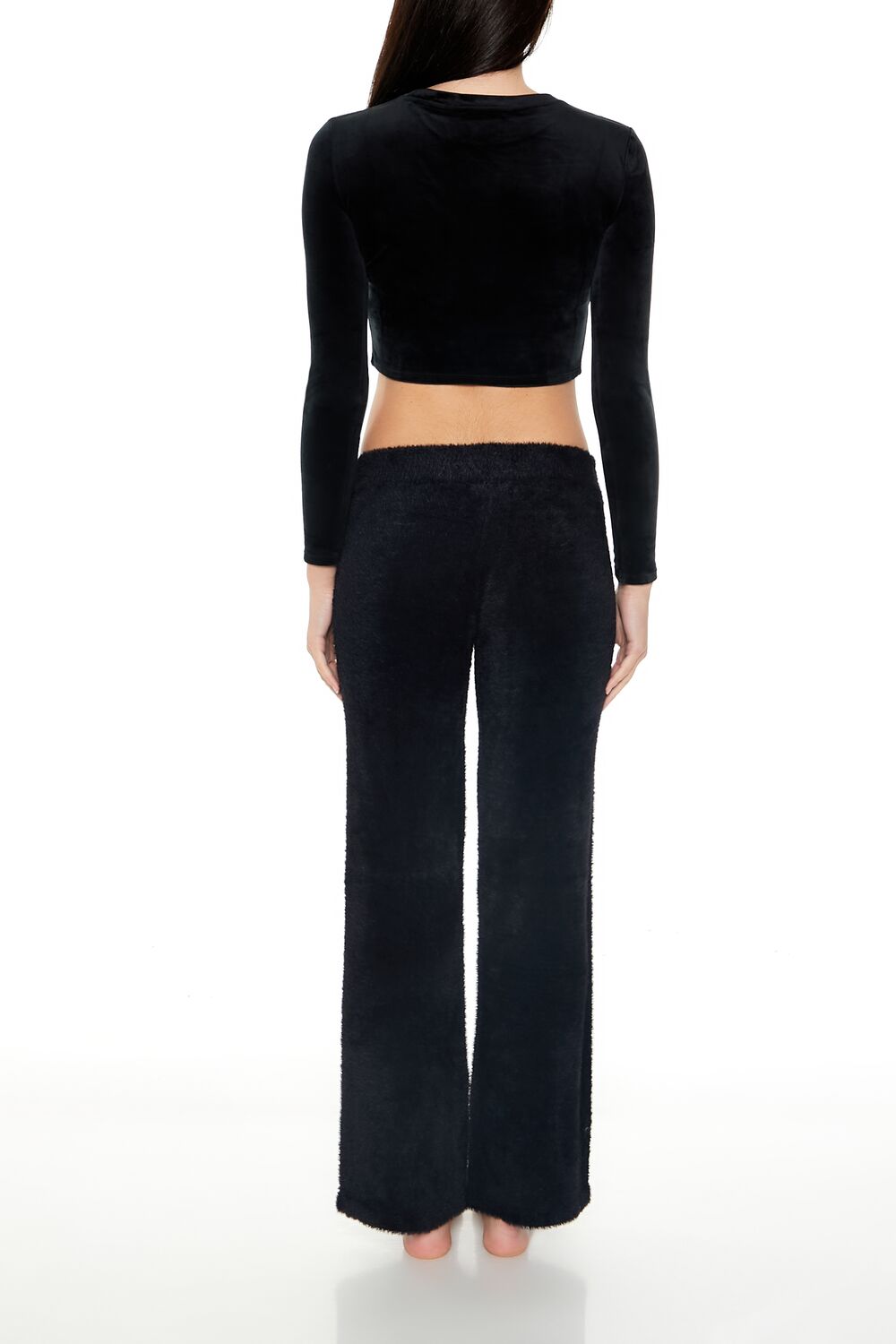  Forever 21 Sweater-Knit Flare Pants - stone-blue - Bonton