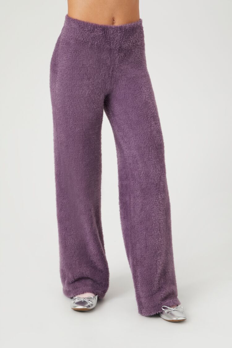  Forever 21 Sweater-Knit Flare Pants - stone-blue - Bonton