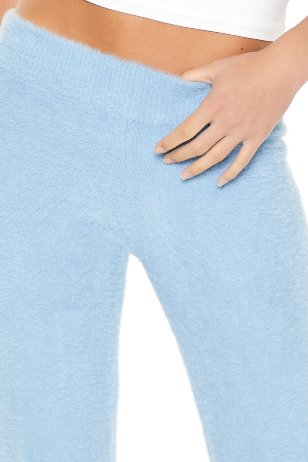  Forever 21 Sweater-Knit Flare Pants - stone-blue - Bonton