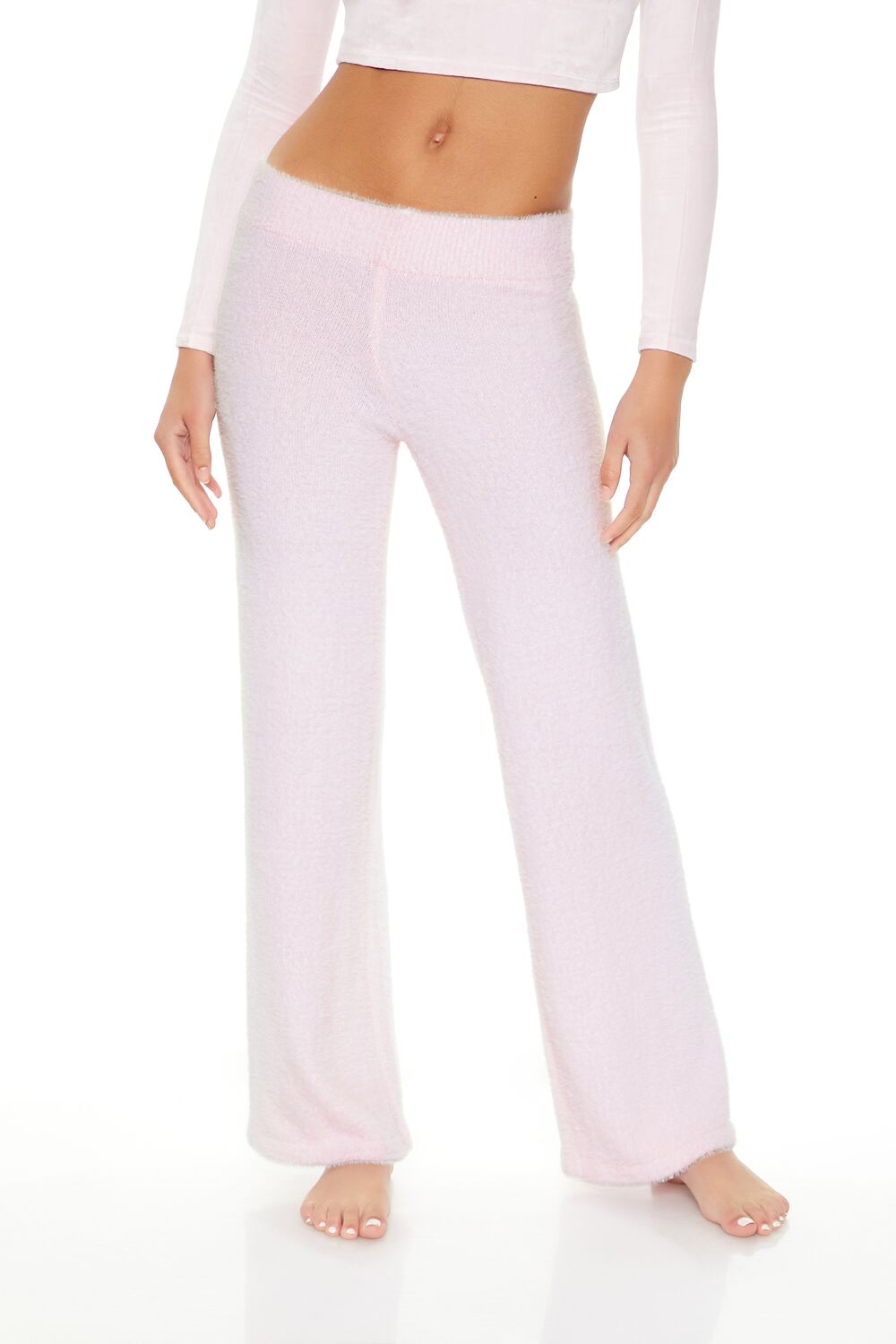  Forever 21 Sweater-Knit Flare Pants - stone-blue - Bonton